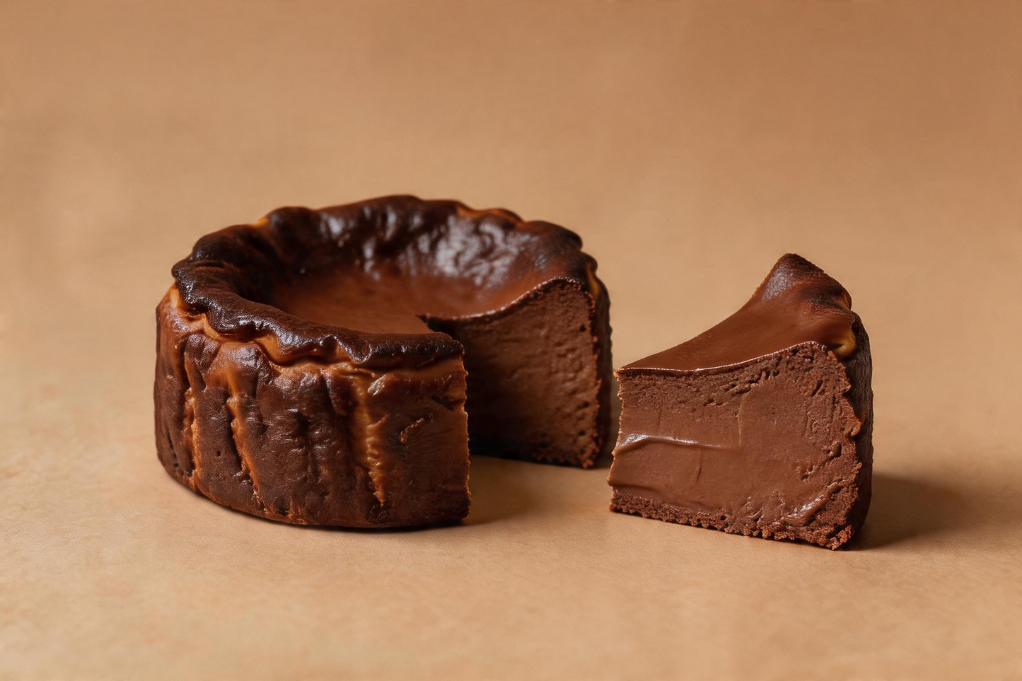 Dark Chocolate Basque Cheesecake