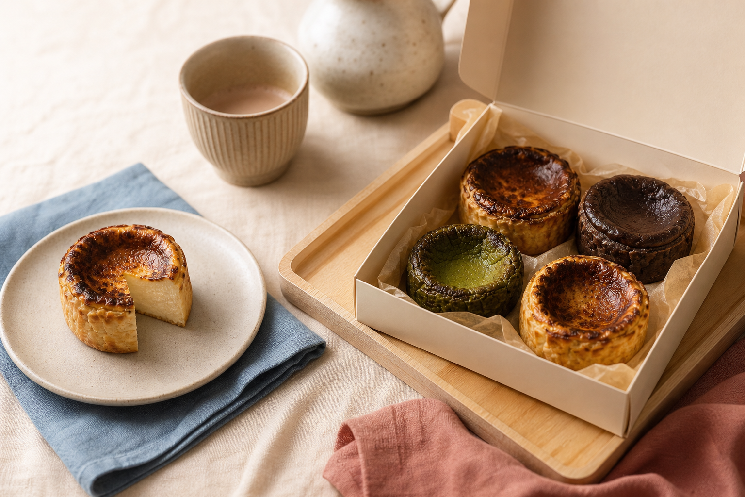 Giftable RURU6 Basque cheesecakes and modern desserts