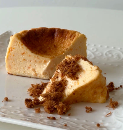 Salted Egg Yolk & Meat Floss Basque Cheesecake
