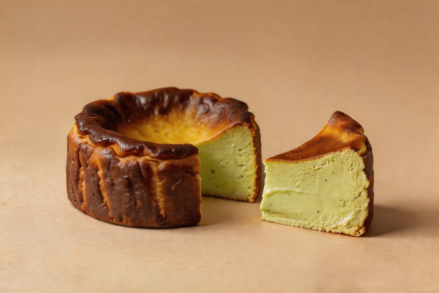 Pistachio Basque Cheesecake