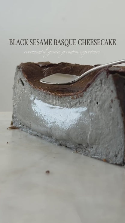 Black Sesame Basque Cheesecake video